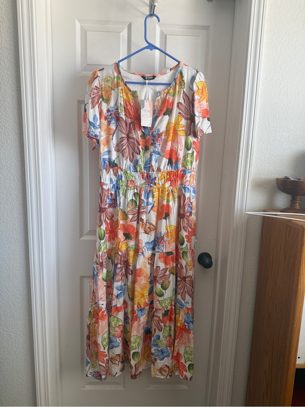 NWT Summer Floral Maxi Dress in Multi-Color